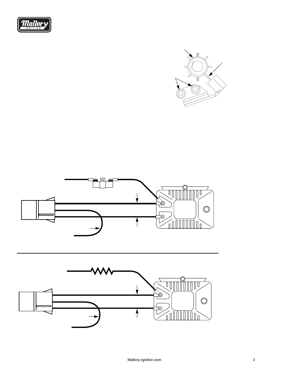 Bobina | Mallory Ignition Module 605_609 User Manual | Page 4 / 6