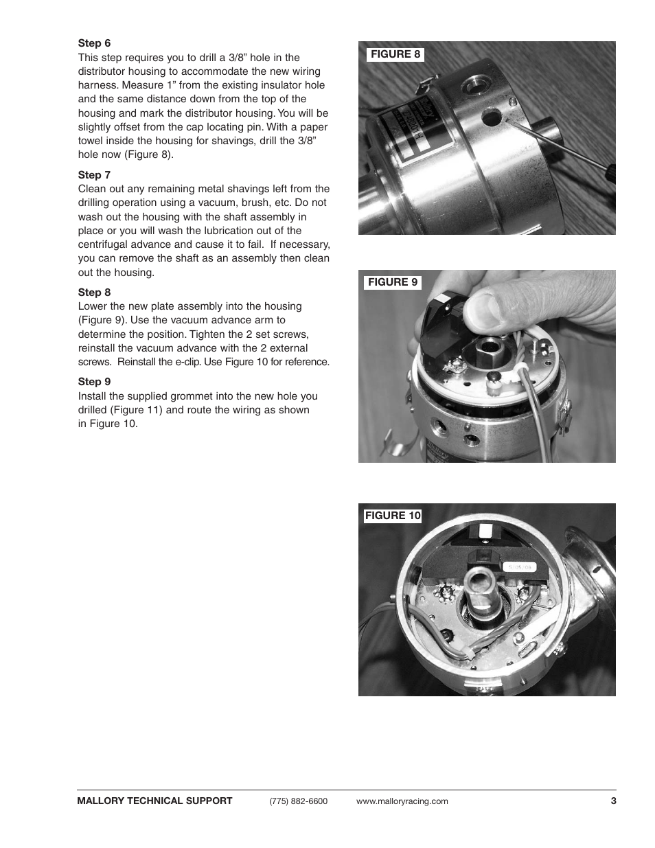 Mallory Ignition Mallory E-SPARK BREAKERLESS CONVERSION KIT 61010M_61011M User Manual | Page 3 / 8