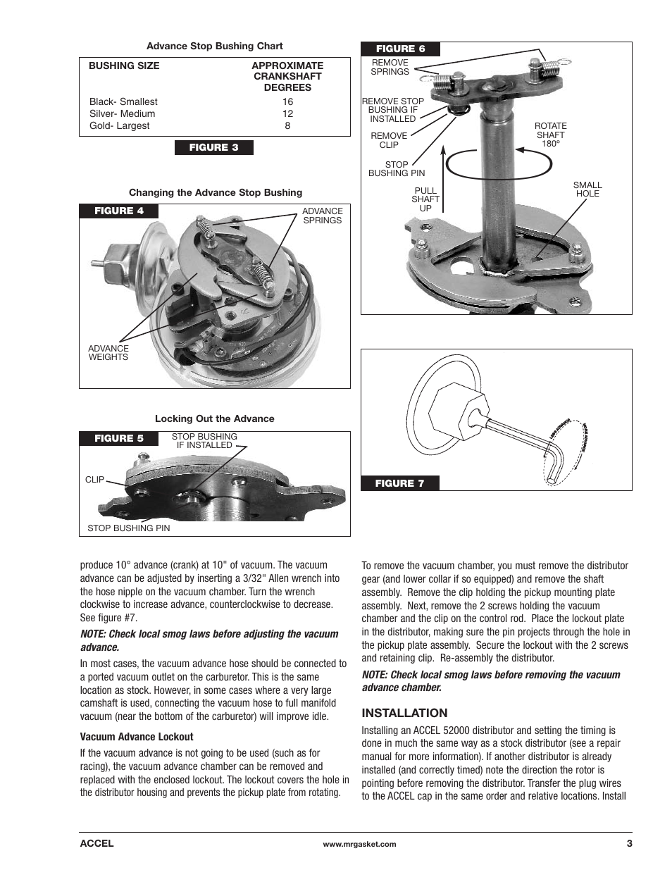 Mallory Ignition Mr_Gasket 52000 SERIES MAGNETIC BREAKERLESS DISTRIBUTORS User Manual | Page 3 / 4