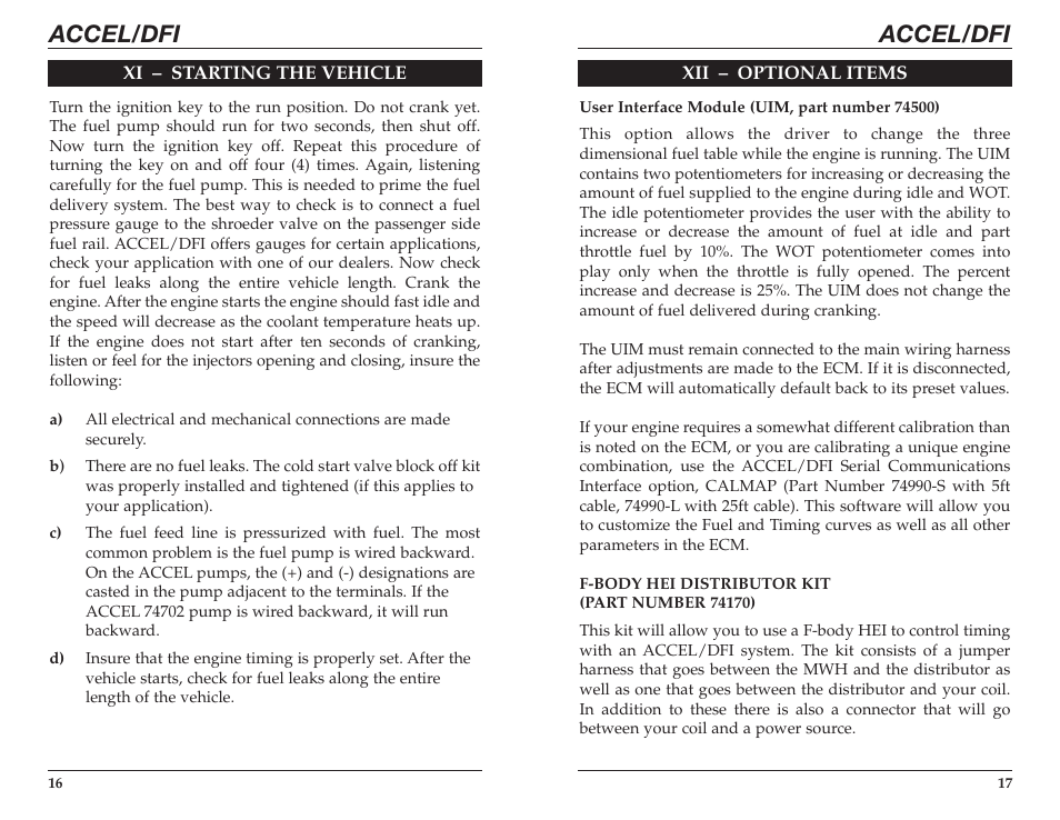 Accel/dfi | Mallory Ignition ACCEL CHEVROLET APPLICATIONS (including LT-1) 74022 User Manual | Page 10 / 17