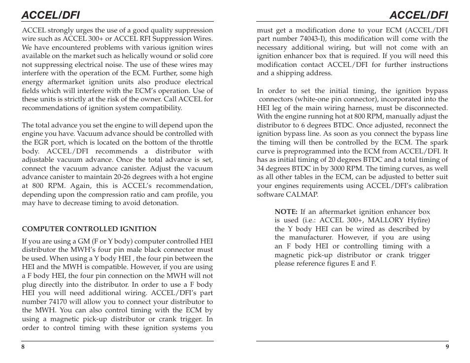 Accel/dfi | Mallory Ignition ACCEL CHEVROLET APPLICATIONS (including LT-1) 74022 User Manual | Page 6 / 17