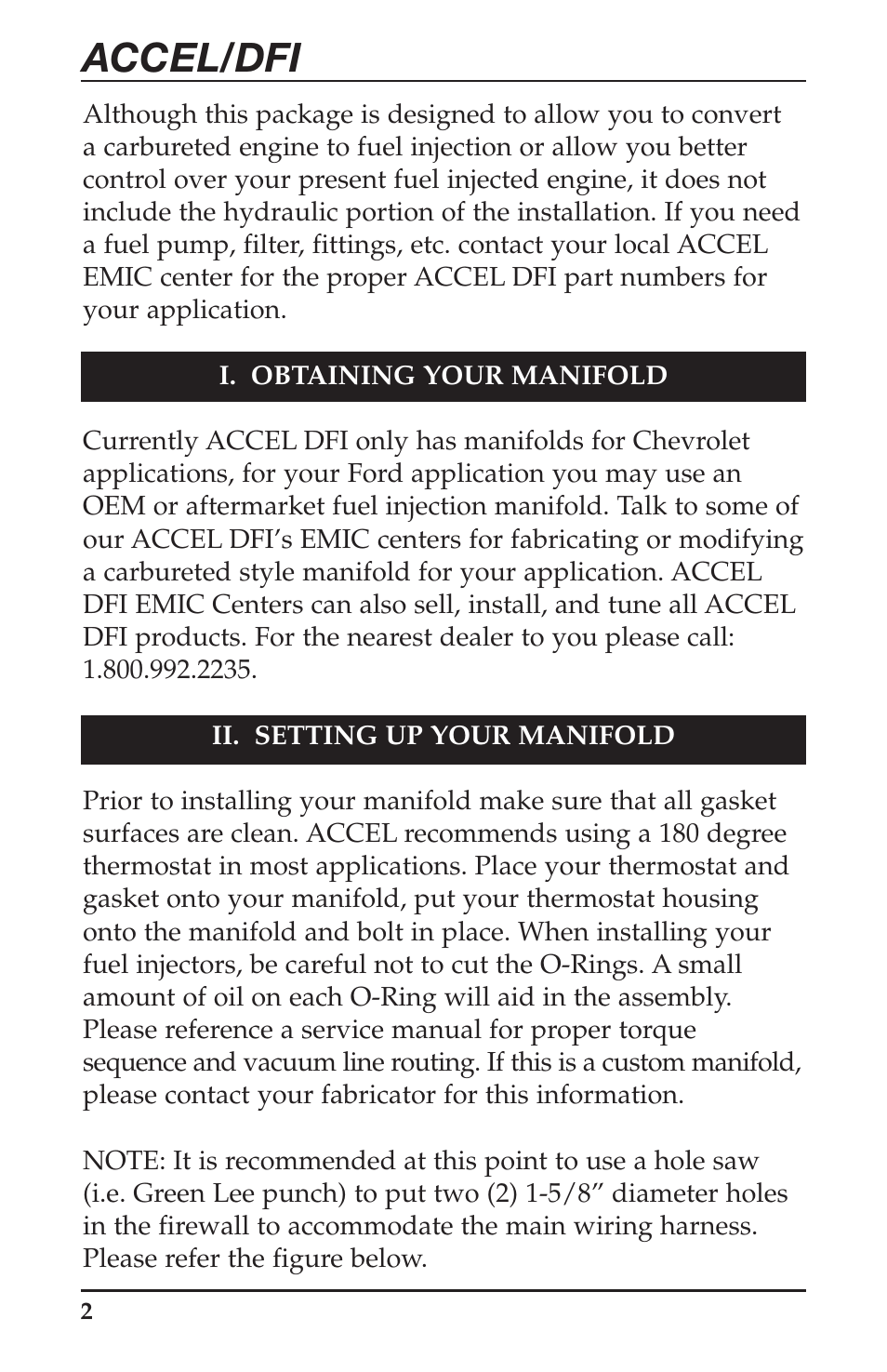 Accel/dfi | Mallory Ignition ACCEL Digital Fuel Injection Engine Management System 74030 User Manual | Page 4 / 26