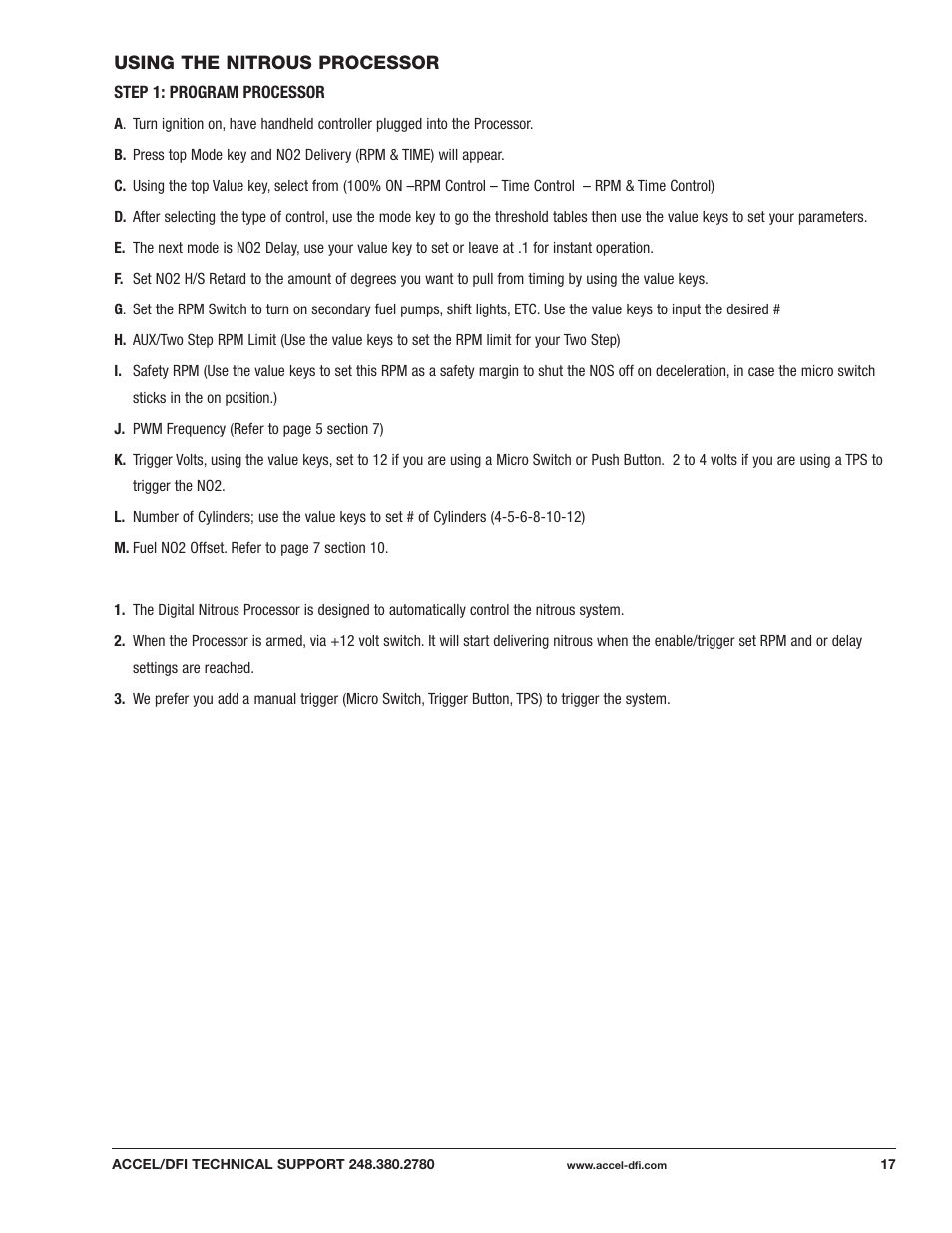 Mallory Ignition ACCEL DIGITAL NITROUS PROCESSOR 74186 User Manual | Page 17 / 20