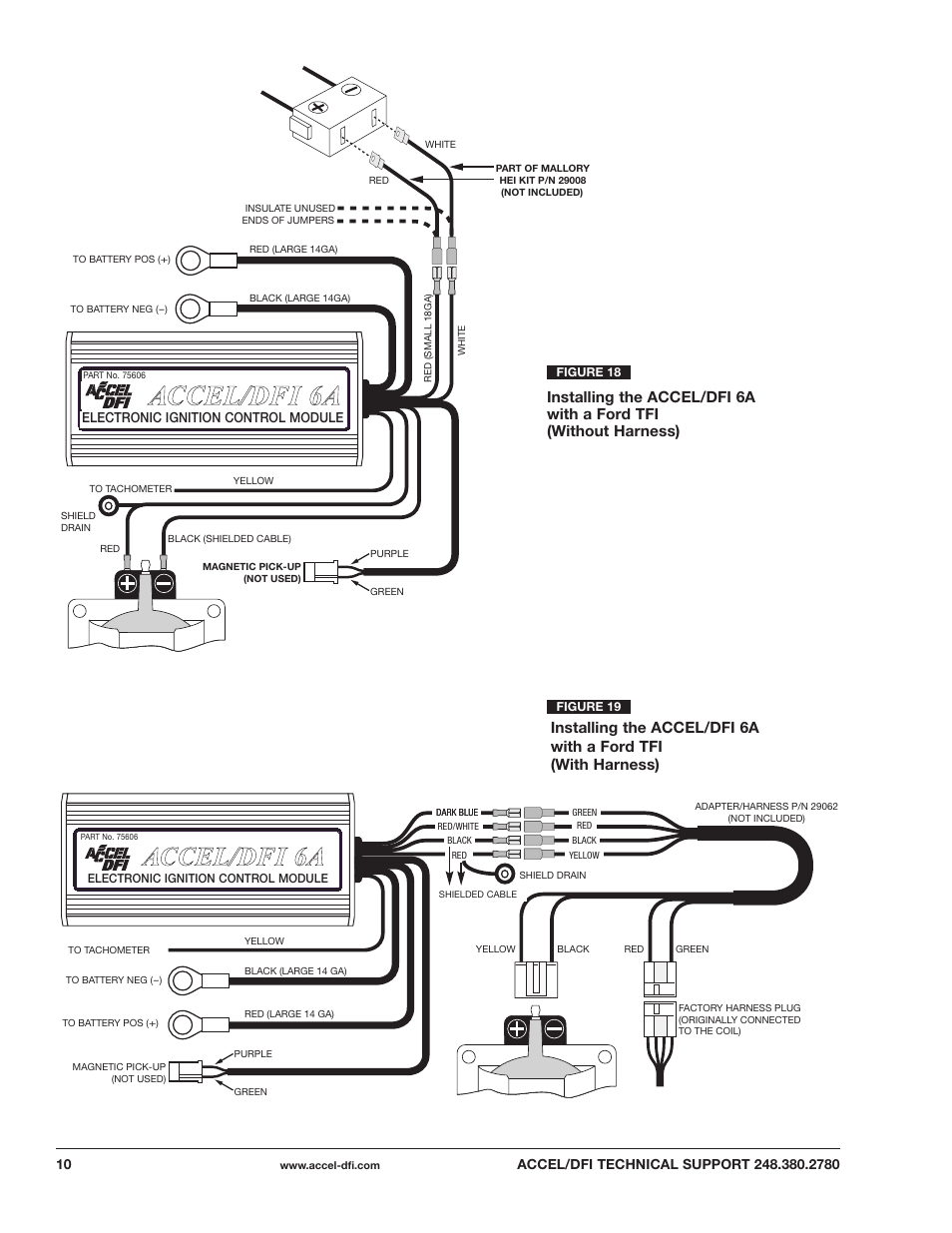 Hhy yf fiir re e 6 6a a h hy yf fiir re e 6 6a a, Aac cc ce el l//d df fii 6 6a a | Mallory Ignition ACCEL DFI 6A Electronic Ignition Control Module for Distributor Equipped Engines 75606 User Manual | Page 10 / 12