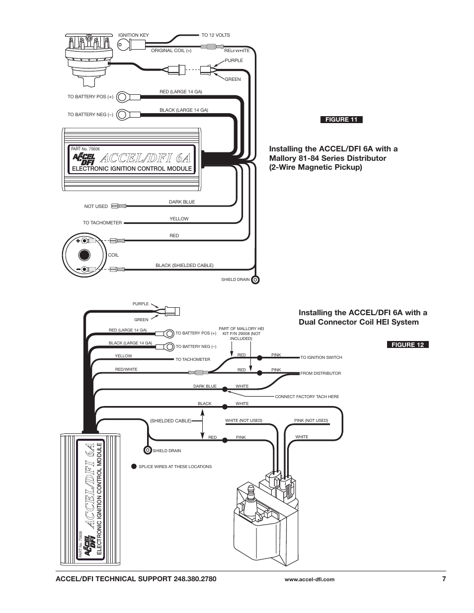 Hhy yf fiir re e 6 6a a hh yy ff iirr ee 66 aa, Aac cc ce el l//d df fii 6 6a a, Aa cc cc ee ll //dd ff ii 66 aa | Mallory Ignition ACCEL DFI 6A Electronic Ignition Control Module for Distributor Equipped Engines 75606 User Manual | Page 7 / 12