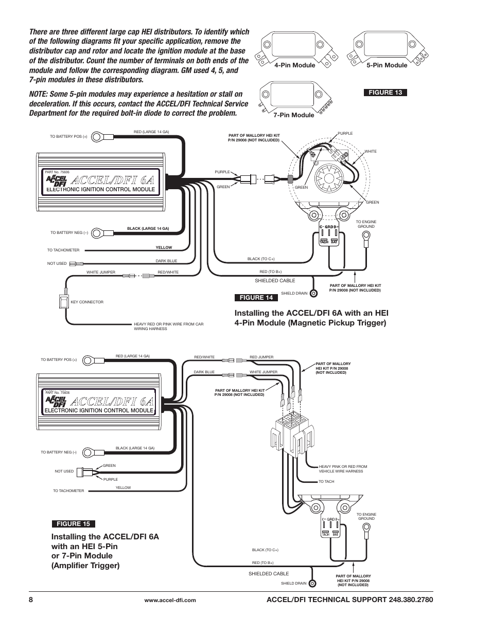 Hhy yf fiir re e 6 6a a, Aac cc ce el l//d df fii 6 6a a | Mallory Ignition ACCEL DFI 6A Electronic Ignition Control Module for Distributor Equipped Engines 75606 User Manual | Page 8 / 12