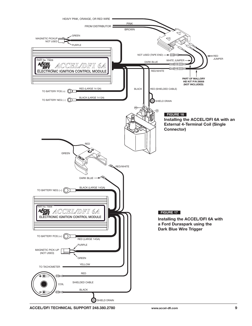Aac cc ce el l//d df fii 6 6a a | Mallory Ignition ACCEL DFI 6A Electronic Ignition Control Module for Distributor Equipped Engines 75606 User Manual | Page 9 / 12