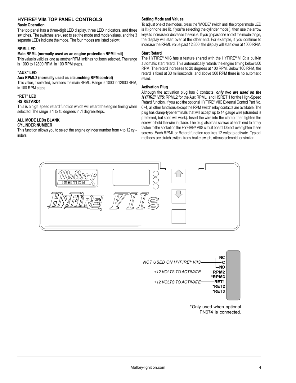 Performance cd ignition system | Mallory Ignition Mallory HYFIRE VII Series Electronic Ignition Controls 667S User Manual | Page 5 / 6