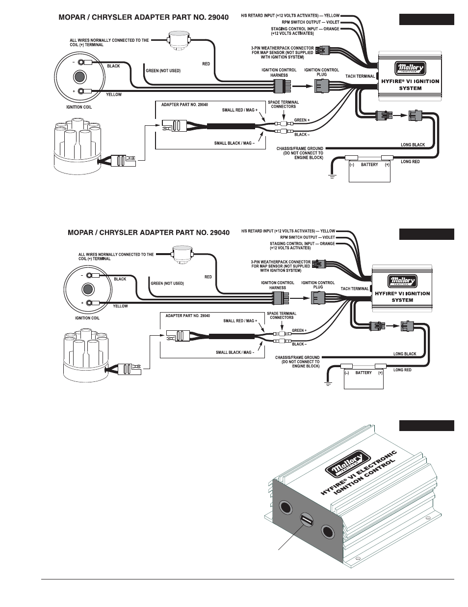 Mallory Ignition Mallory HYFIRE VI SERIES OF ELECTRONIC IGNITION CONTROLS 685_6851 User Manual | Page 9 / 12