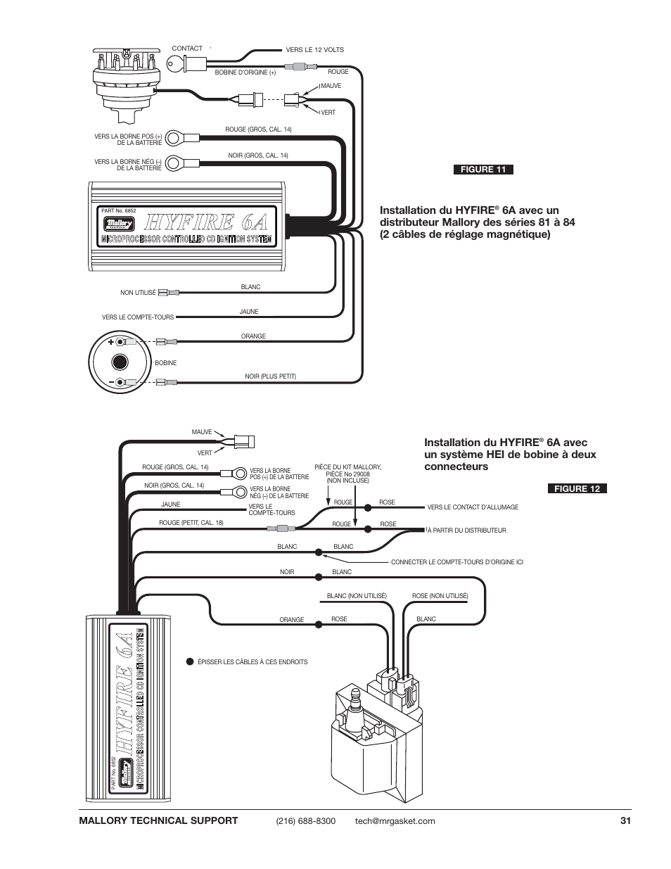 Hhy yf fiir re e 6 6a a hh yy ff iirr ee 66 aa | Mallory Ignition Mallory HYFIRE 6A and 6AL SERIES ELECTRONIC IGNITION CONTROLS 6852M_6853M User Manual | Page 31 / 36
