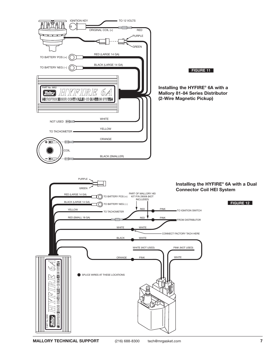 Hhy yf fiir re e 6 6a a hh yy ff iirr ee 66 aa | Mallory Ignition Mallory HYFIRE 6A and 6AL SERIES ELECTRONIC IGNITION CONTROLS 6852M_6853M User Manual | Page 7 / 36