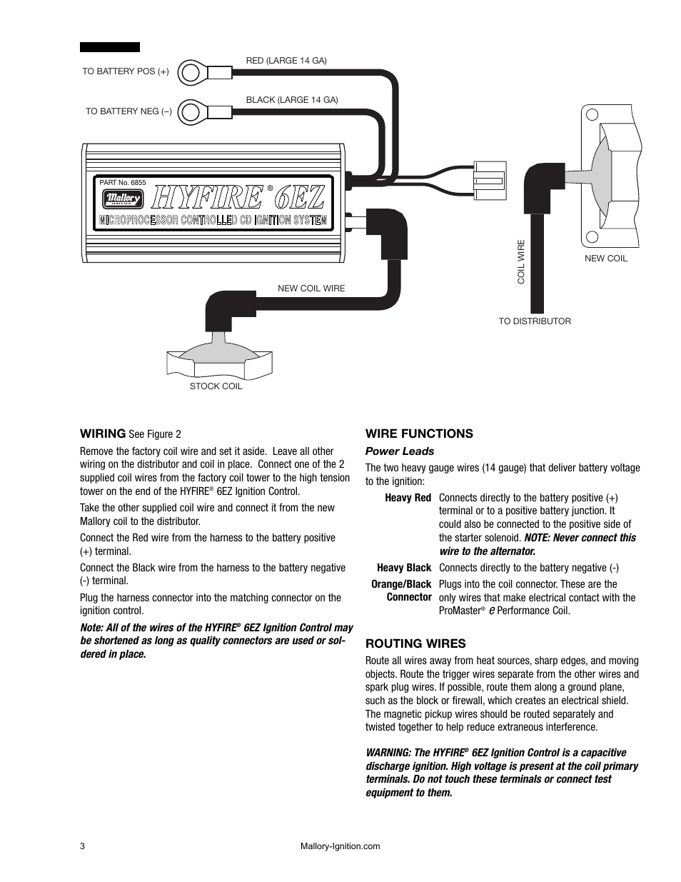 Mallory Ignition Mallory Hyre 6EZ and 6EZ RPML 6855M_6856M User Manual | Page 4 / 15