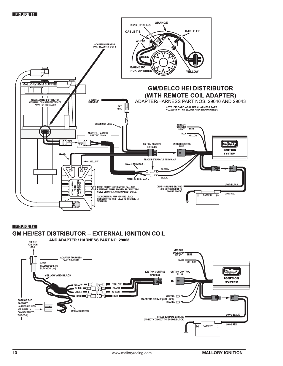 Mallory ignition, Figure 11, Figure 12 | Mallory Ignition Mallory NITROUS 6 ELECTRONIC IGNITION CONTROL 6865M User Manual | Page 10 / 12