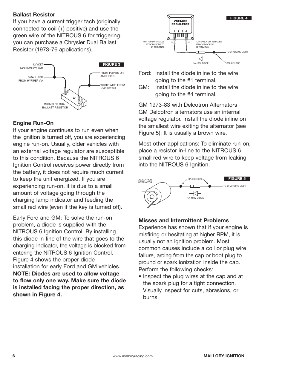 Mallory Ignition Mallory NITROUS 6 ELECTRONIC IGNITION CONTROL 6865M User Manual | Page 6 / 12