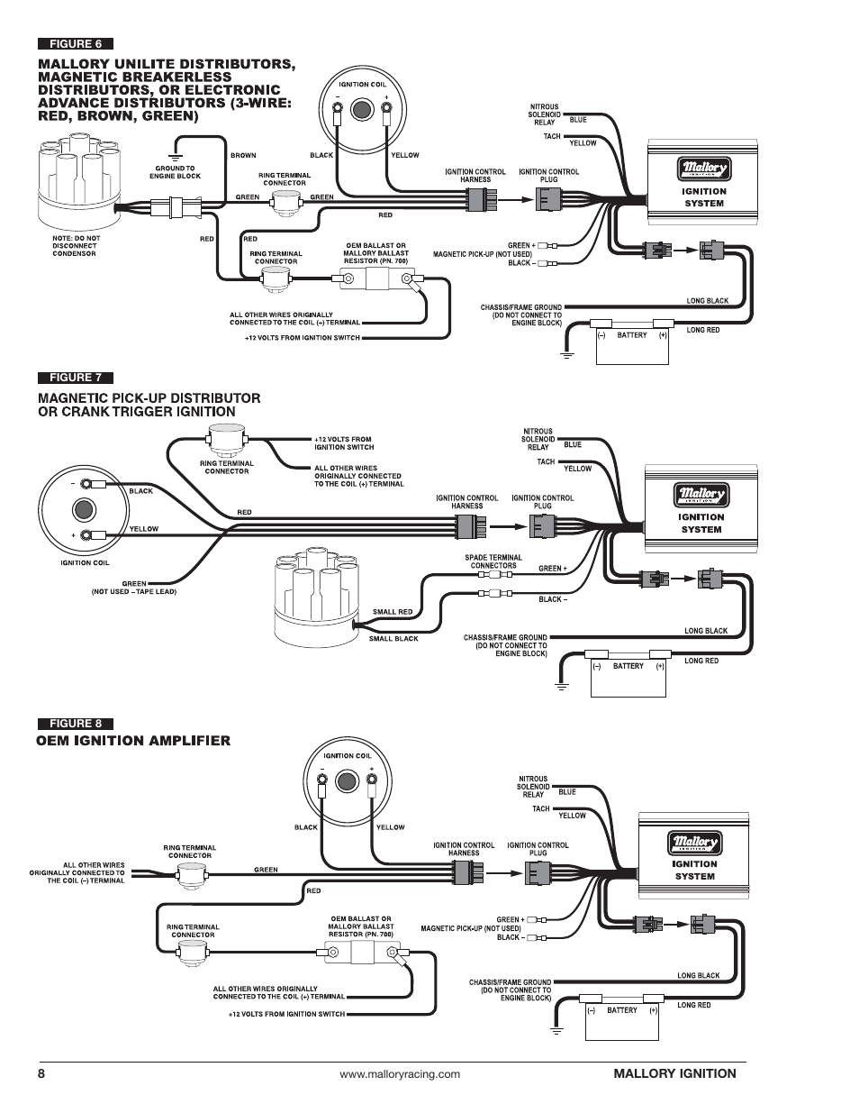 Mallory ignition | Mallory Ignition Mallory NITROUS 6 ELECTRONIC IGNITION CONTROL 6865M User Manual | Page 8 / 12