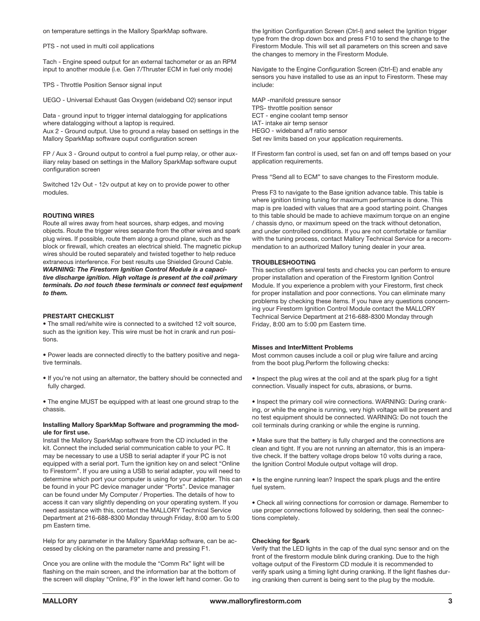 Mallory Ignition Mallory FIRESTORM CD MULTI COIL HARDWARE 69000M-69000MR User Manual | Page 3 / 6