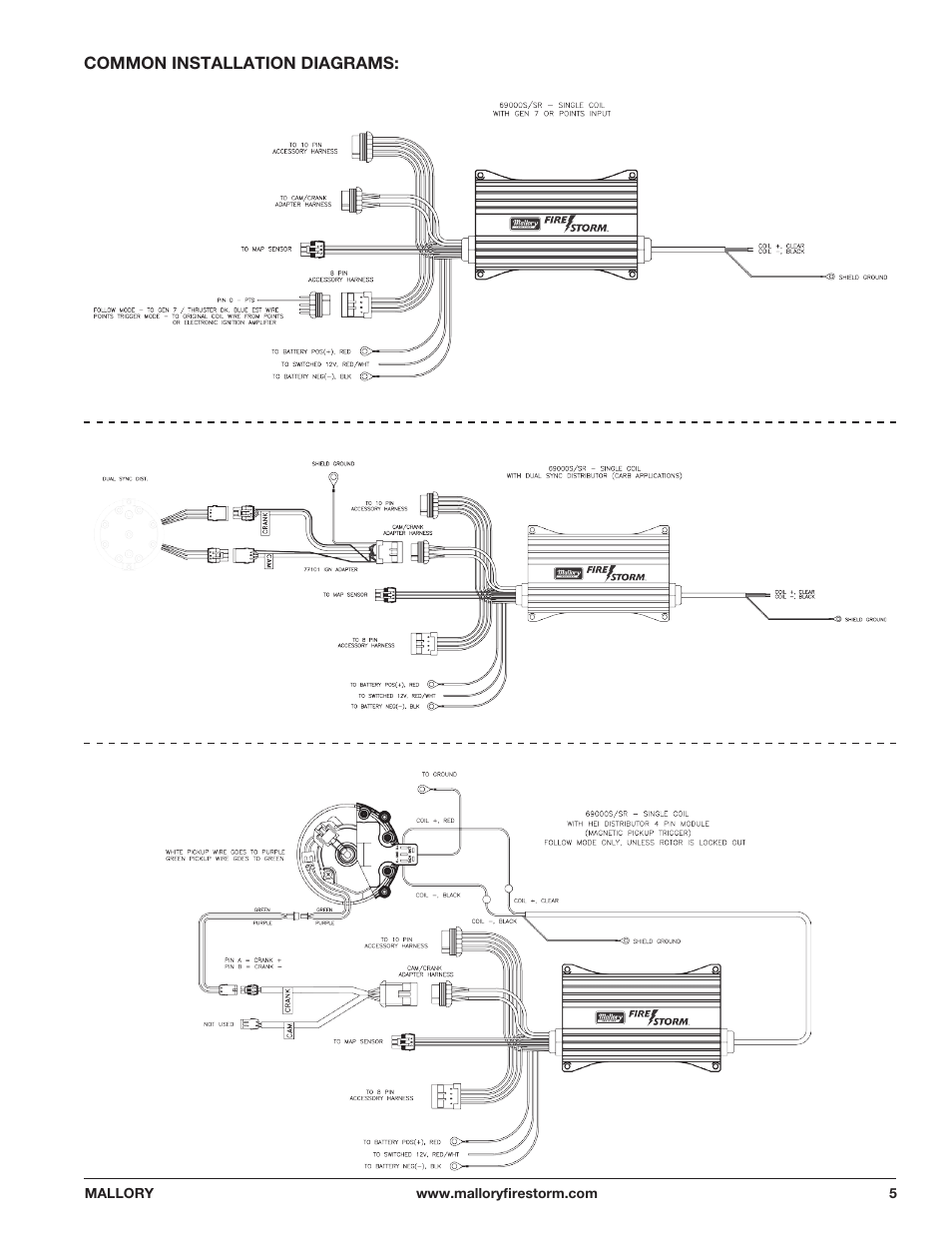 Mallory Ignition Mallory FIRESTORM CD SINGLE COIL HARDWARE 69000S_69000SR User Manual | Page 5 / 10
