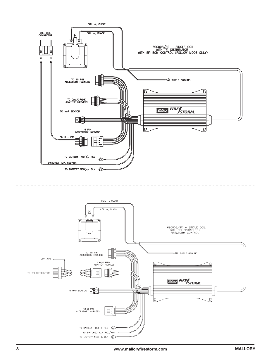 Mallory Ignition Mallory FIRESTORM CD SINGLE COIL HARDWARE 69000S_69000SR User Manual | Page 8 / 10