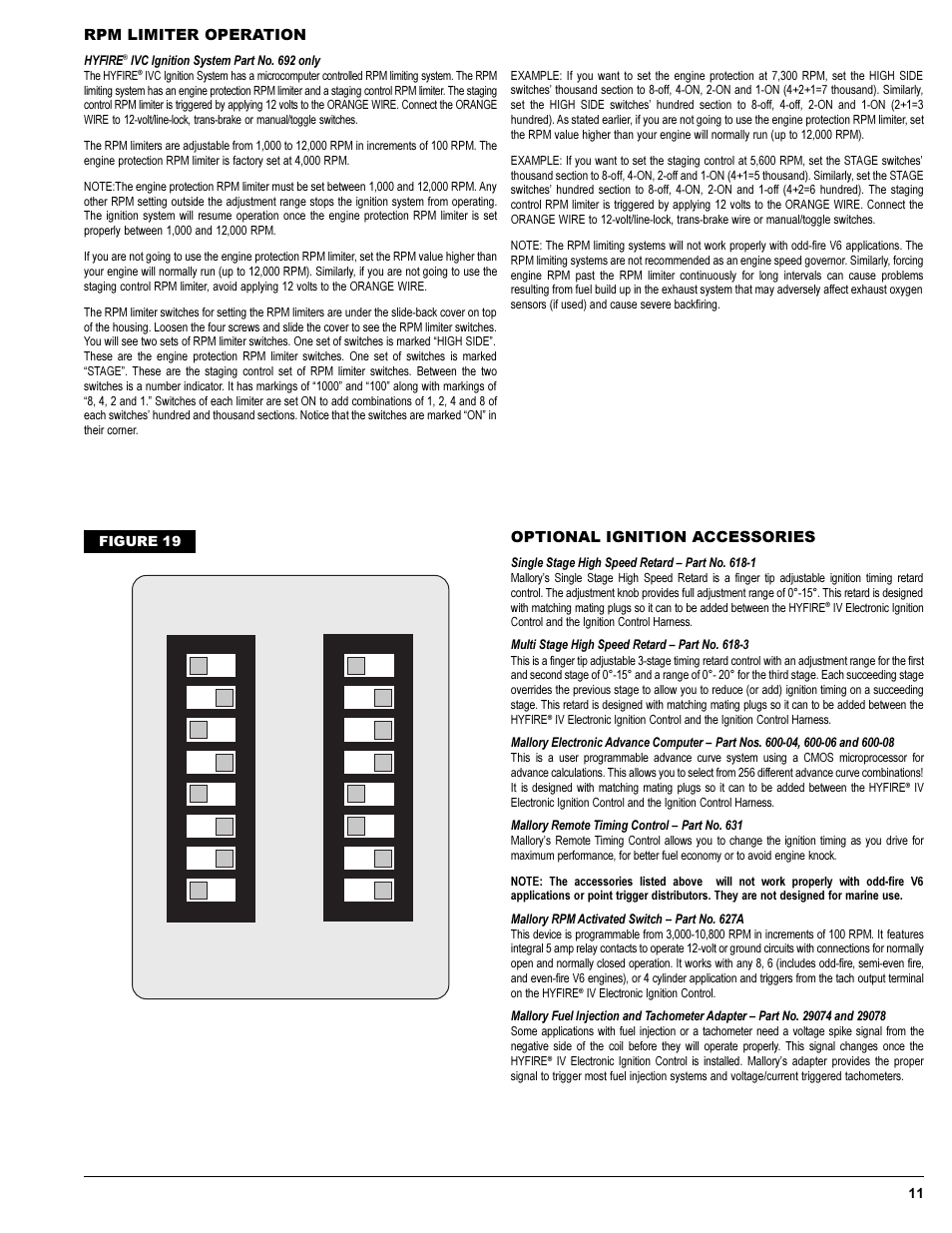 Mallory Ignition Mallory HYFIRE IV SERIES Ignition System 692_697 User Manual | Page 11 / 12