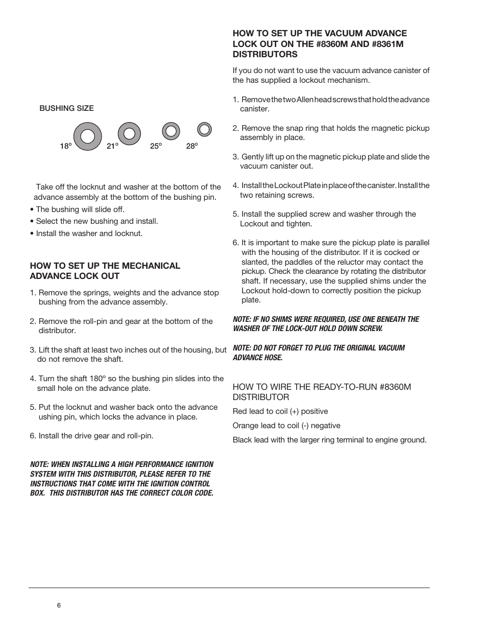 Mallory Ignition Mallory Promaster Distributor 8350m_8352m_8354m_8360m_8361m User Manual | Page 7 / 9