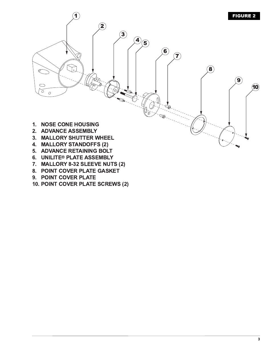 Mallory Ignition Mallory UNILITE CONVERSION А554 User Manual | Page 3 / 4
