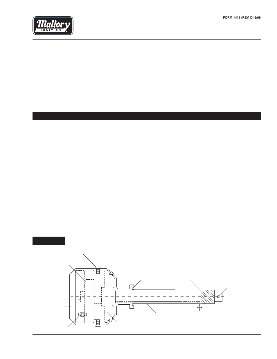 Mallory Ignition Mallory UNILITE DISTRIBUTOR А556 User Manual | 2 pages