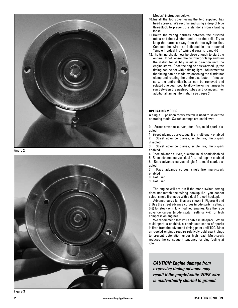 Mallory Ignition Mallory DISTRIBUTOR А557 User Manual | Page 2 / 8