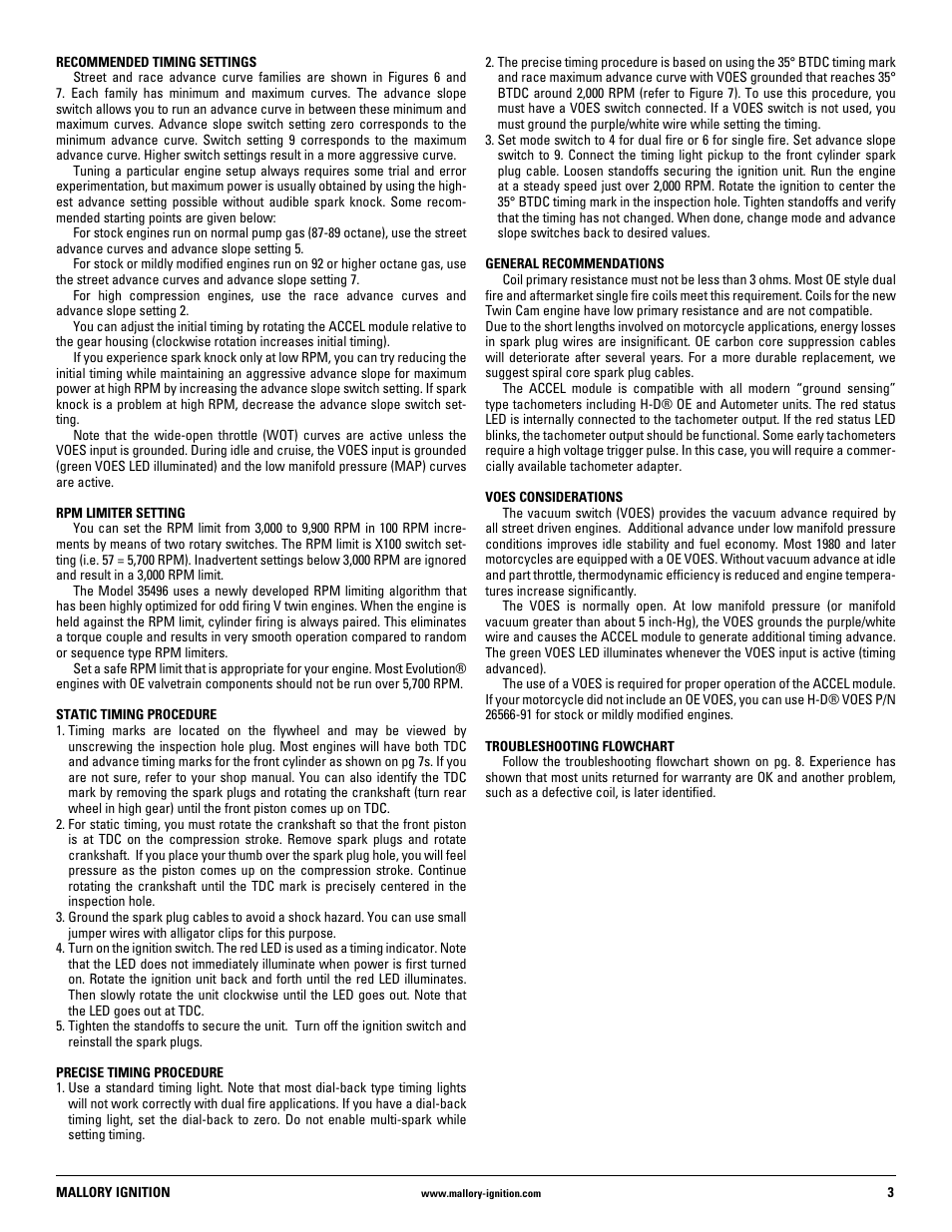 Mallory Ignition Mallory DISTRIBUTOR А557 User Manual | Page 3 / 8