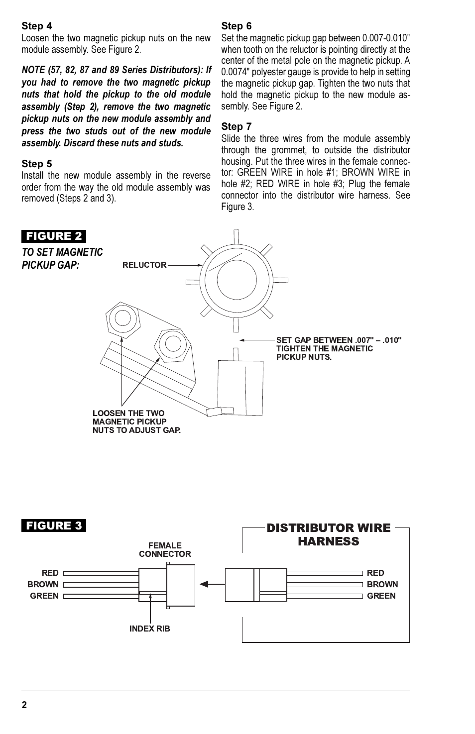 Mallory Ignition Mallory MAGNETIC BREAKERLESS IGNITION MODULE 609 User Manual | Page 2 / 4