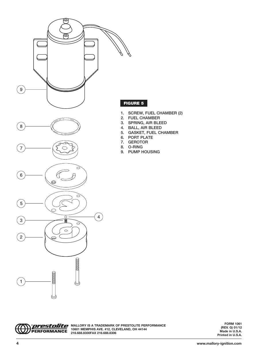 Mallory Ignition Mallory COMP PUMP SERIES 60FI ELECTRIC FUEL PUMP 4060FI User Manual | Page 4 / 4