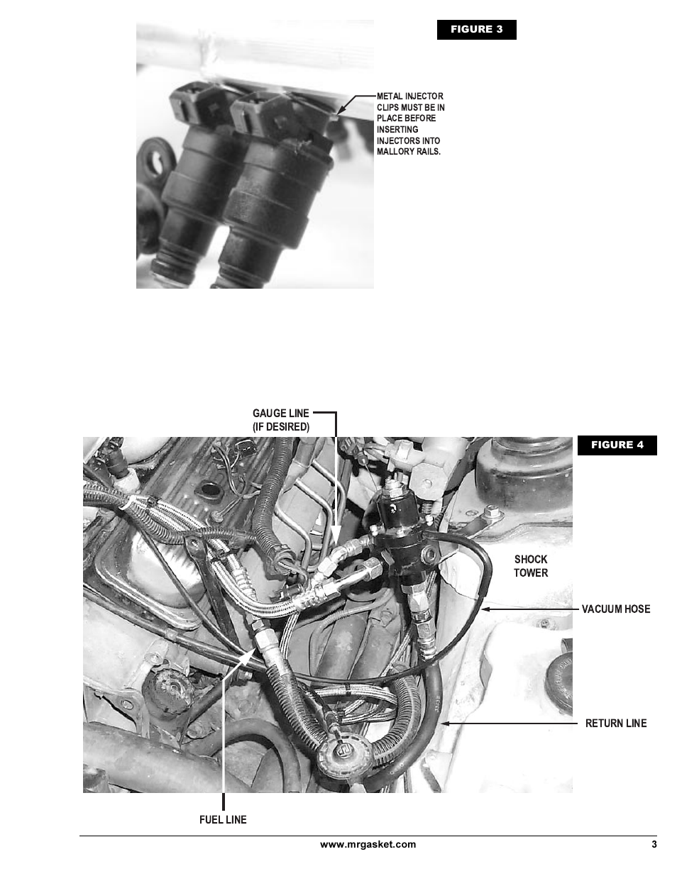Mallory Ignition Mallory HIGH VOLUME FUEL RAILS 4311M User Manual | Page 3 / 4