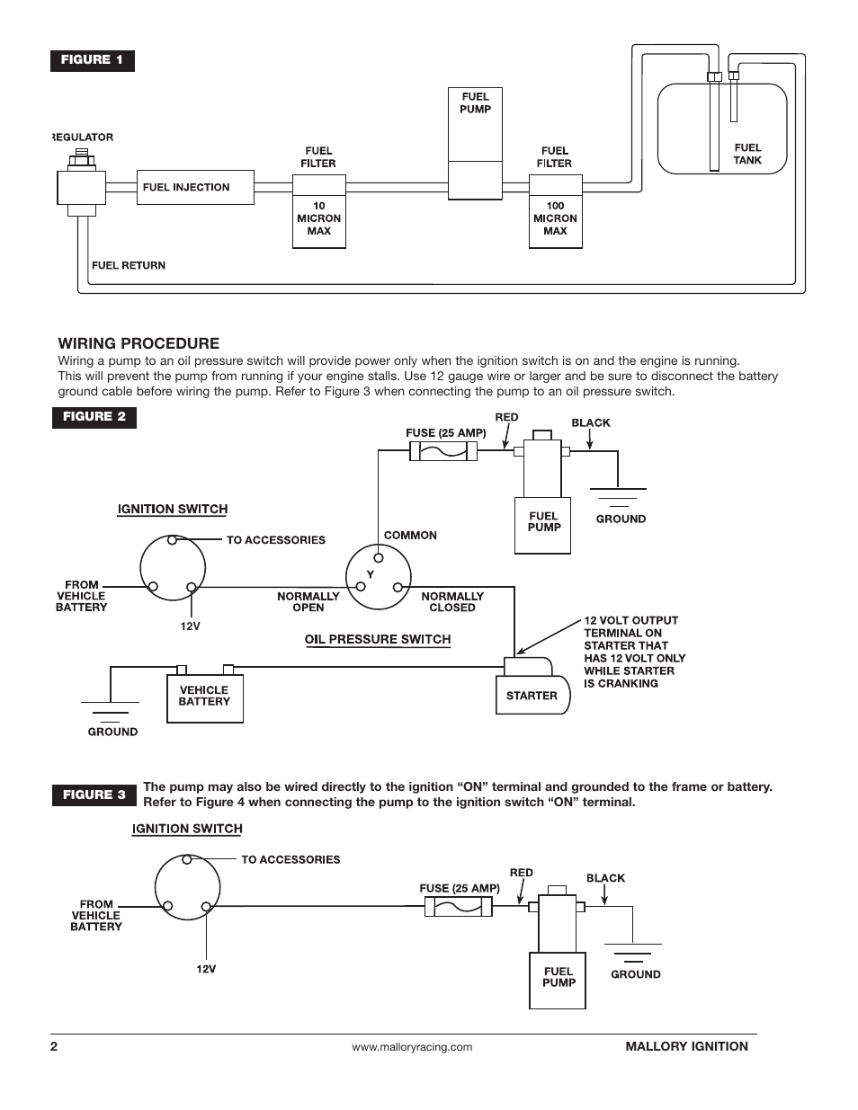 Mallory Ignition Mallory COMP PUMP SERIES 160FI ELECTRIC FUEL PUMP 5160FI User Manual | Page 2 / 4
