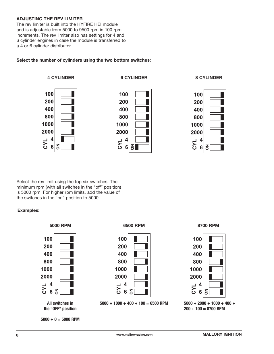 Mallory Ignition Mallory BILLET HEI DISTRIBUTORS 75_Series User Manual | Page 6 / 8