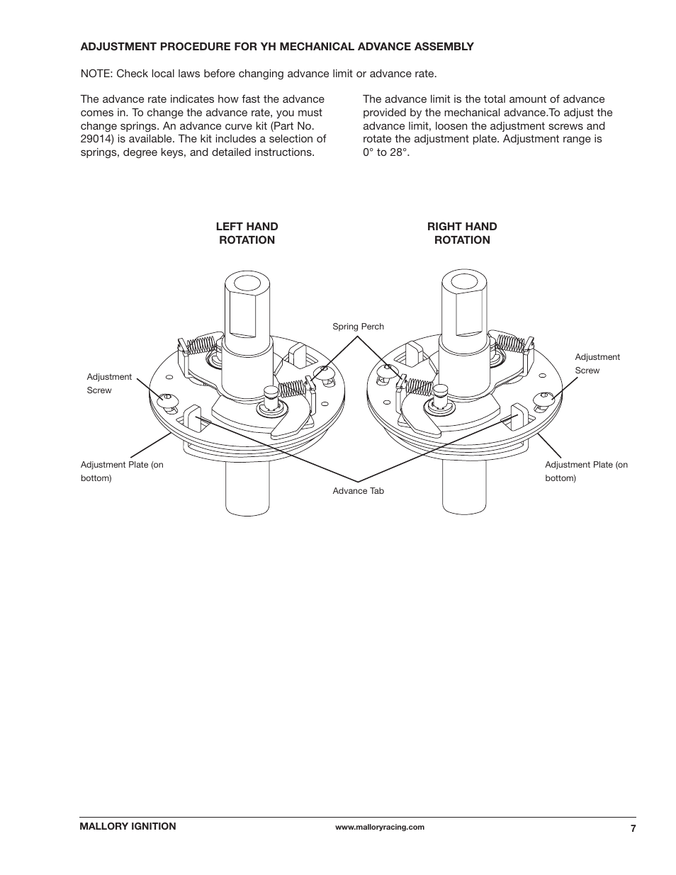 Mallory Ignition Mallory BILLET HEI DISTRIBUTORS 75_Series User Manual | Page 7 / 8