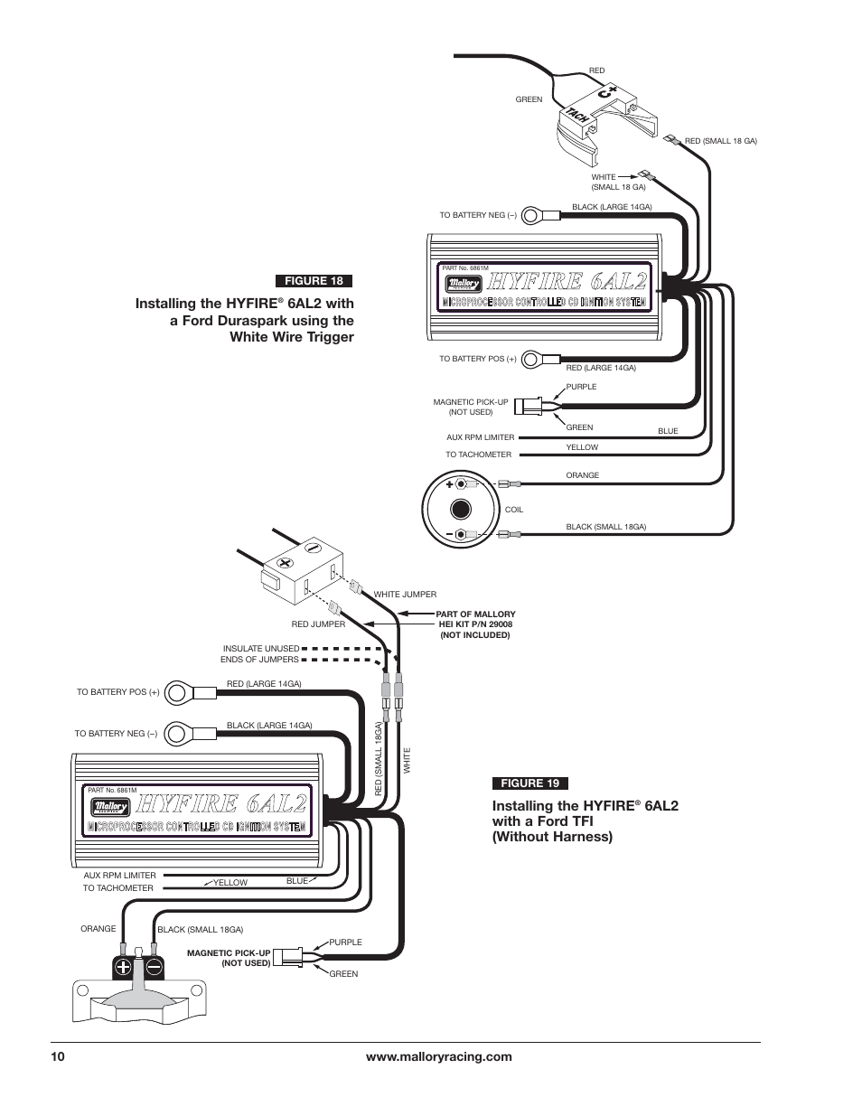 Hhy yf fiir re e 6 6a al l2 2 | Mallory Ignition Mallory HYFIRE 6AL2 ELECTRONIC IGNITION CONTROL 6861m User Manual | Page 10 / 12