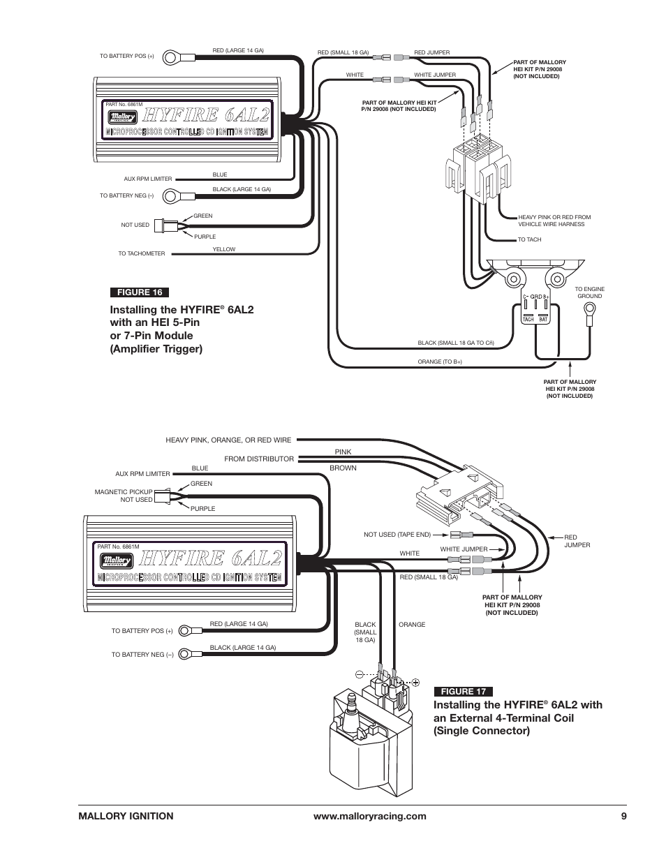 Hhy yf fiir re e 6 6a al l2 2 | Mallory Ignition Mallory HYFIRE 6AL2 ELECTRONIC IGNITION CONTROL 6861m User Manual | Page 9 / 12