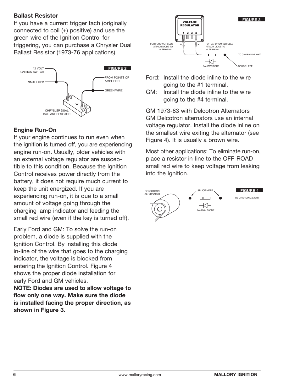 Mallory Ignition Mallory OFF-ROAD ELECTRONIC IGNITION CONTROL 6867M User Manual | Page 6 / 12