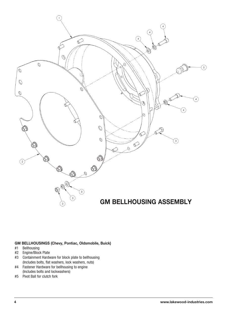 Gm bellhousing assembly | Mallory Ignition Lakewood QUICKTIME SAFETY BELLHOUSING User Manual | Page 4 / 6