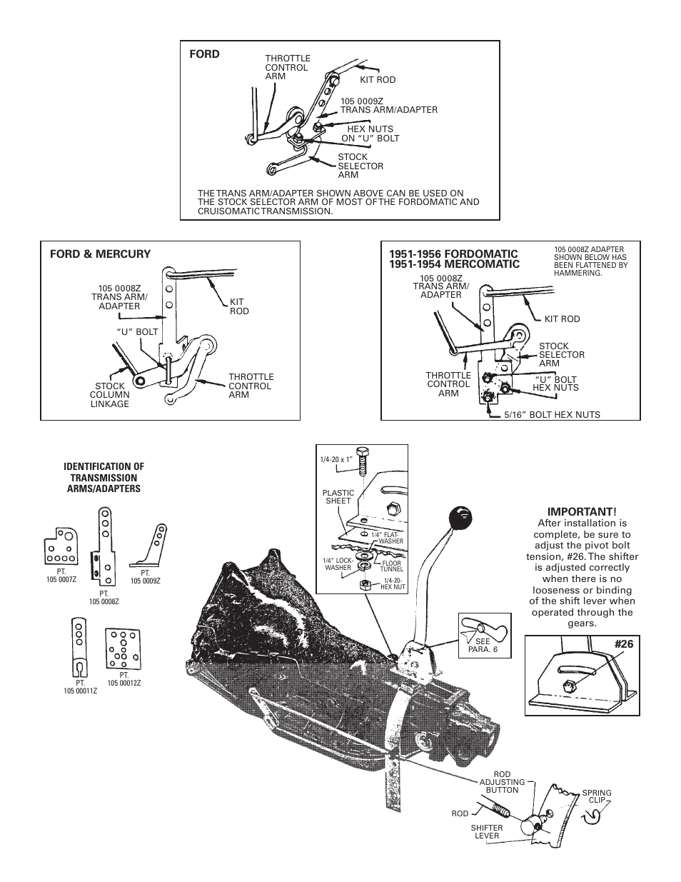 Mr. Gasket 7668 Floor Shifter Conversion: 3-4 Speed Auto User Manual | Page 5 / 8