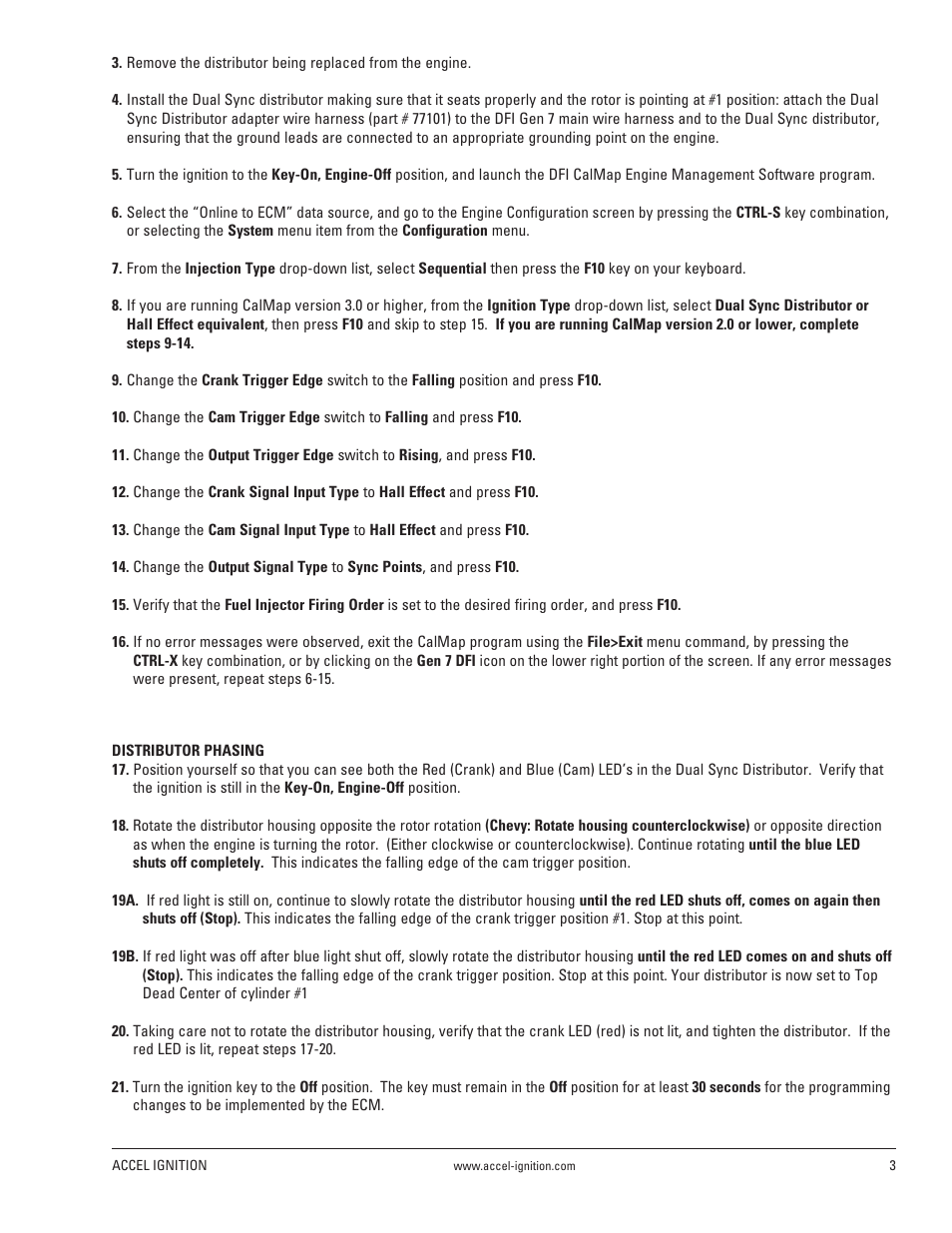 Mallory Ignition ACCEL DFI Dual Sync Distributor 77100 User Manual | Page 3 / 4