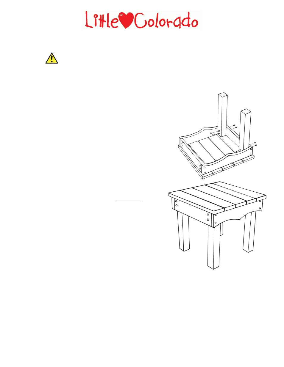 Little Colorado Child's Adirondack End Table 142 User Manual | 1 page