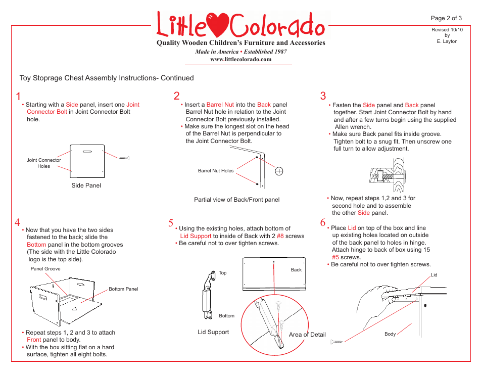 Little Colorado Toy Storage Box 58 User Manual | Page 2 / 3