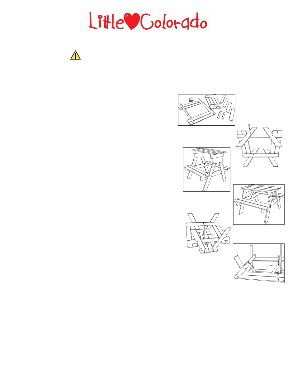 Little Colorado Picnic Table 144 User Manual | 1 page