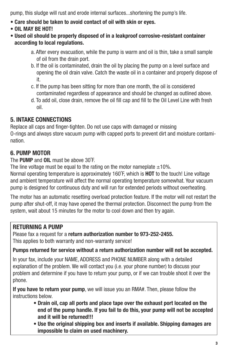 Mastercool 90066-2V-110 6 CFM VACUUM PUMP (TWO STAGE) User Manual | Page 3 / 4