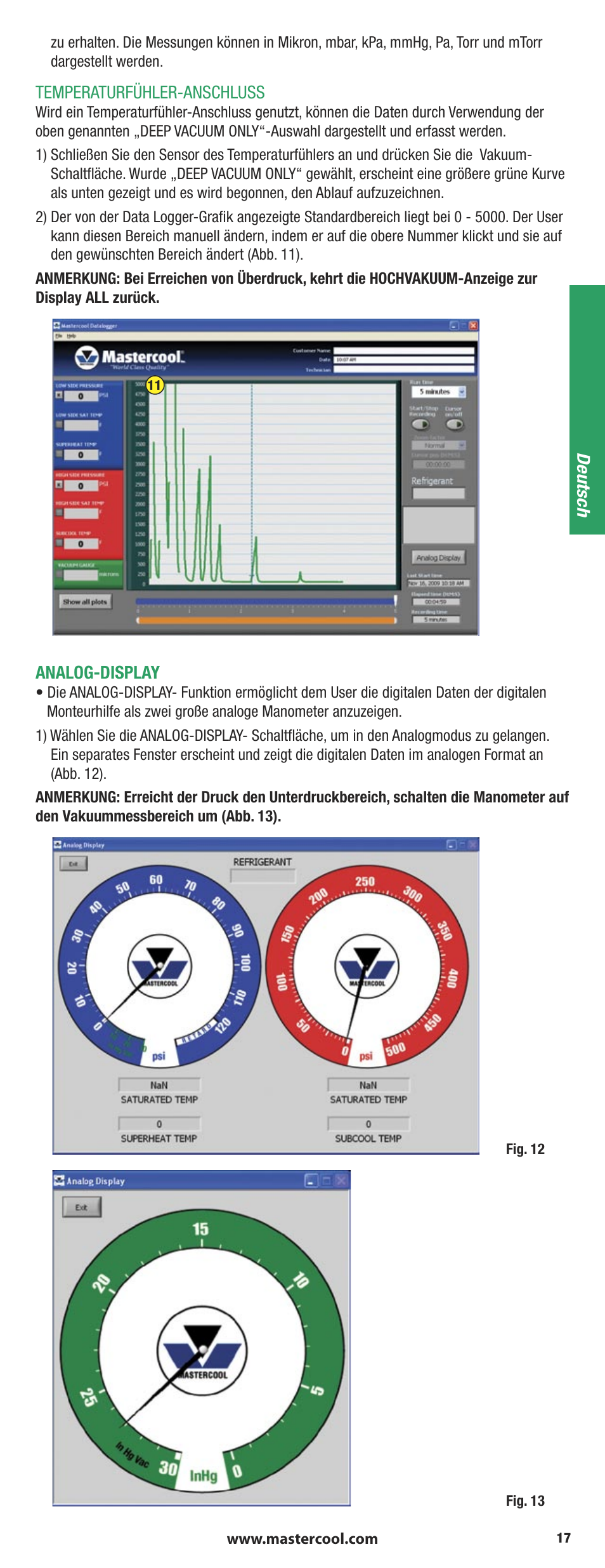Mastercool 90413 4-way Valve Digital Manifold User Manual | Page 17 / 56