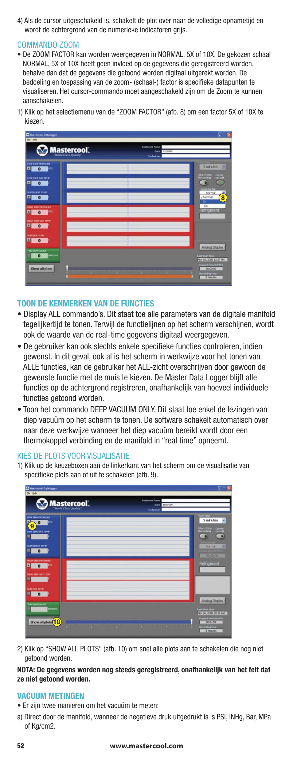 Mastercool 90413 4-way Valve Digital Manifold User Manual | Page 52 / 56