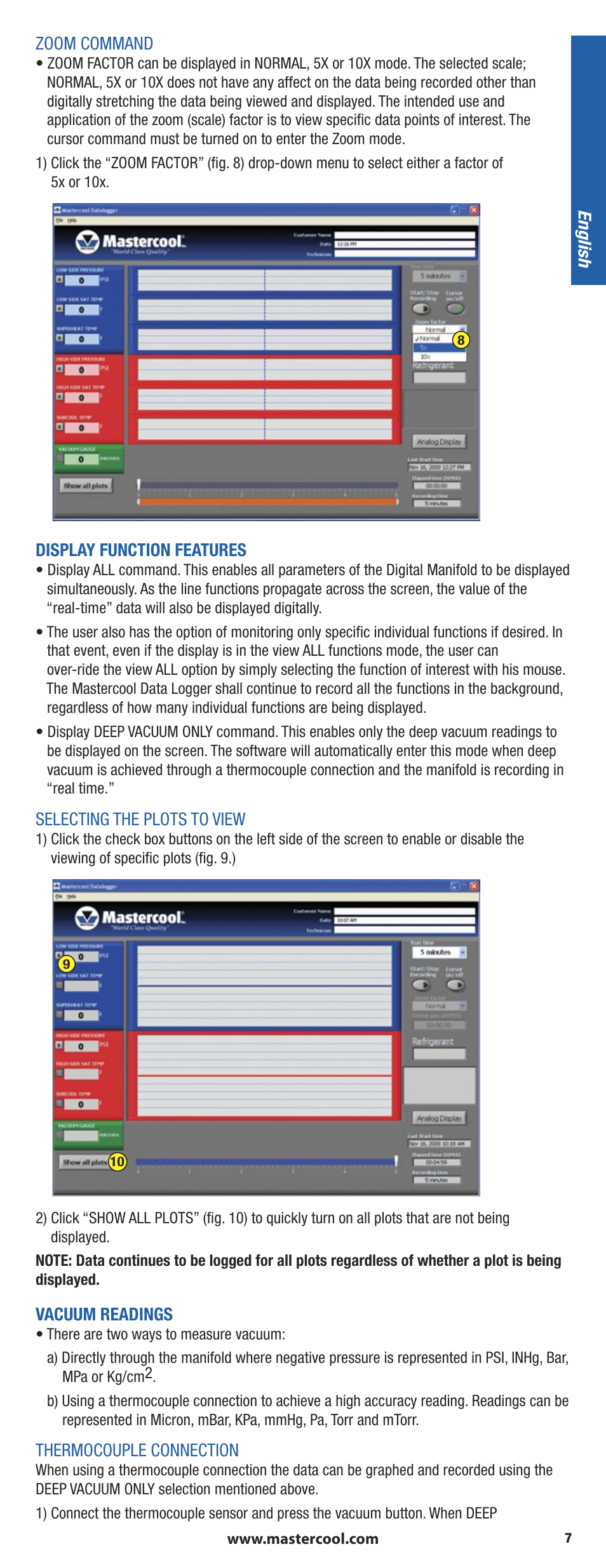 Mastercool 90413 4-way Valve Digital Manifold User Manual | Page 7 / 56