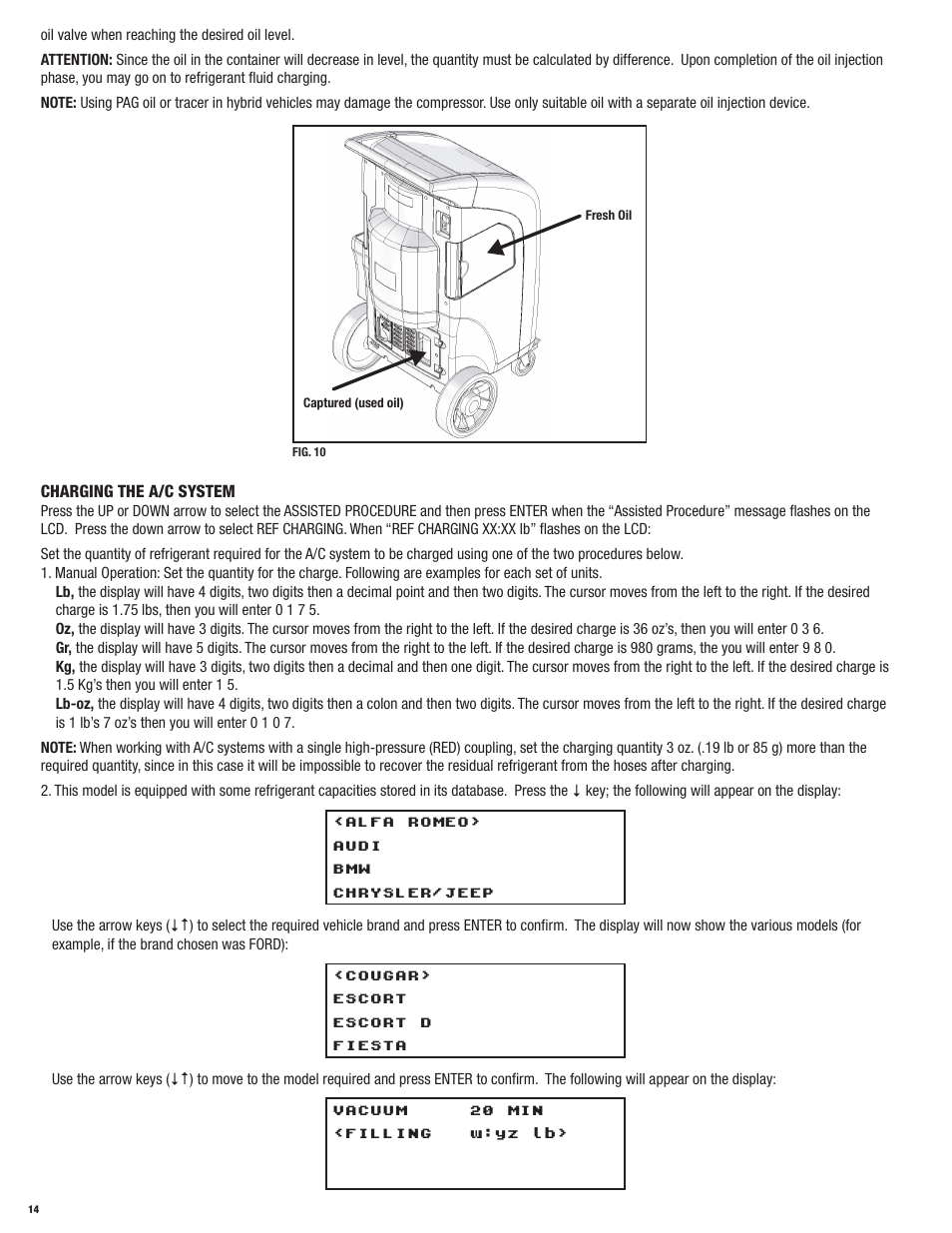 Mastercool 69788-A R134a RECOVERY_RECYCLE_RECHARGE User Manual | Page 14 / 24