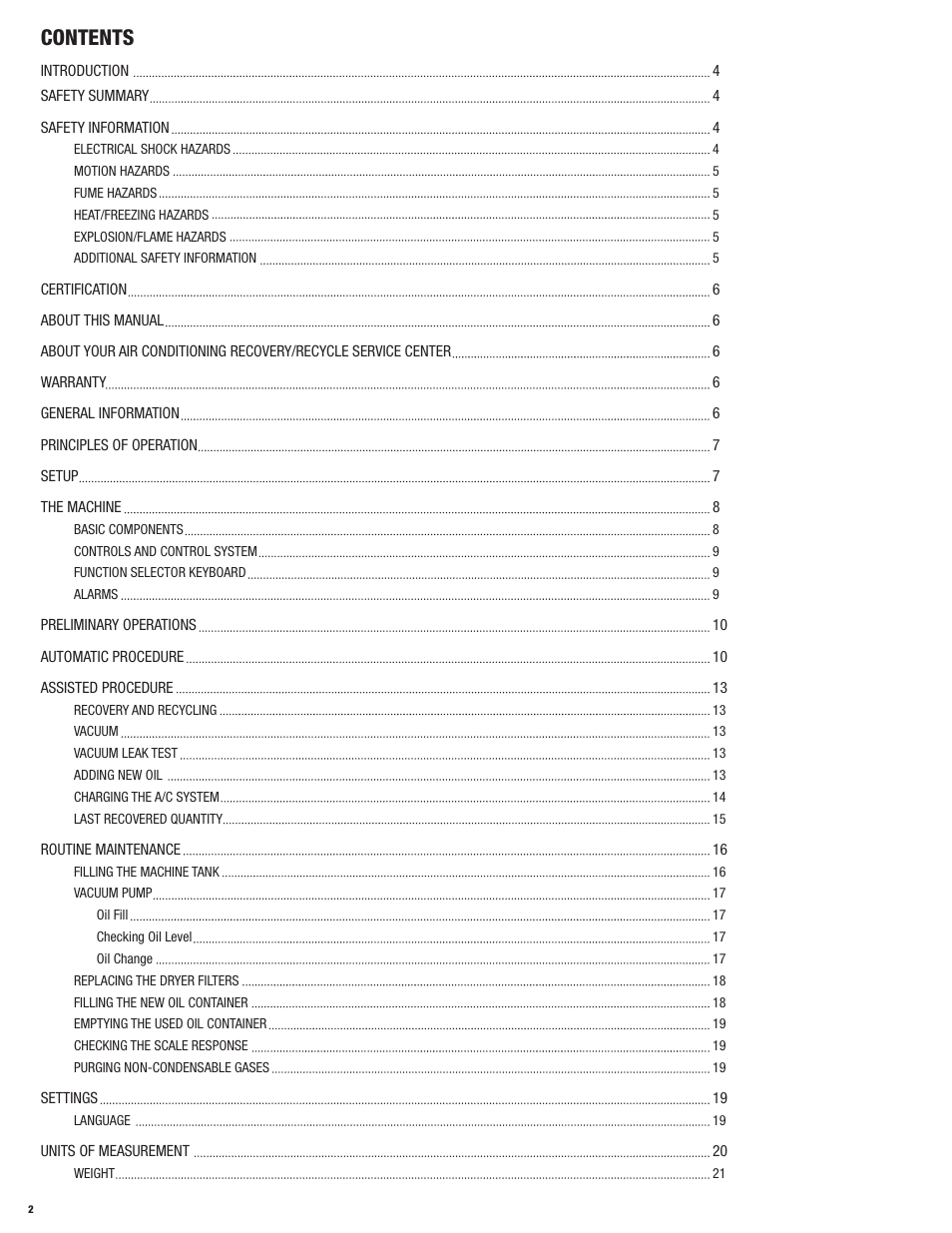Mastercool 69788-A R134a RECOVERY_RECYCLE_RECHARGE User Manual | Page 2 / 24