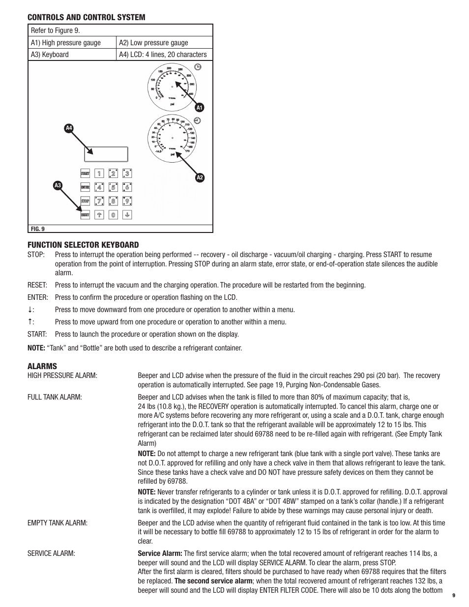 Mastercool 69788-A R134a RECOVERY_RECYCLE_RECHARGE User Manual | Page 9 / 24